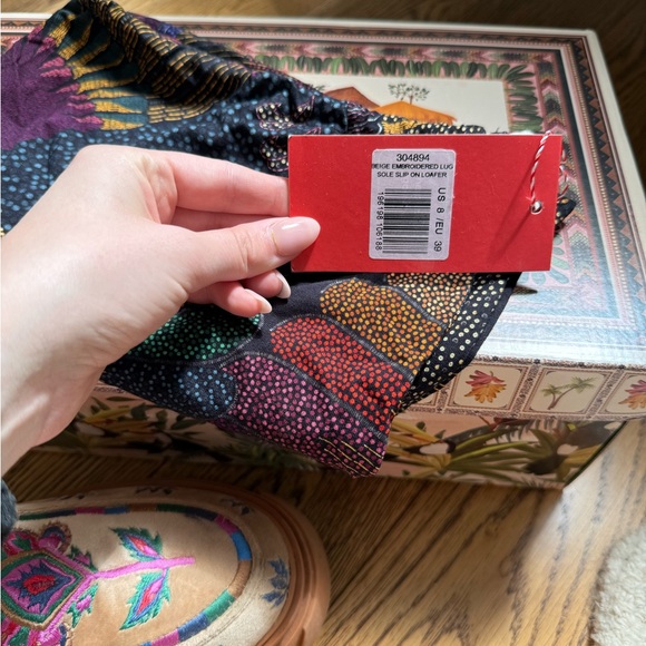 FARM Rio Embroidered Floral Loafers - Beige and Multicolor - Picture 6 of 6